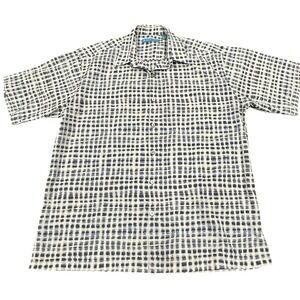 Tori Richard Men's Cotton Palaka Hawaii Plaid Front Button Shirt, Sz Medium